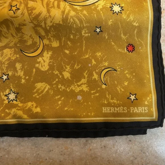 Hermes pocket square silk scarf handkerchief - Picture 4 of 4